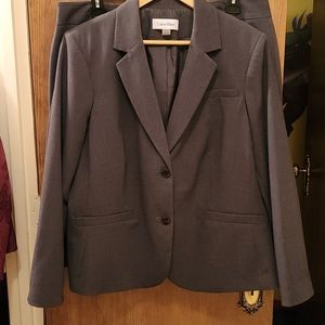 Dark Grey Calvin Klein Skirt Suit set 18/16